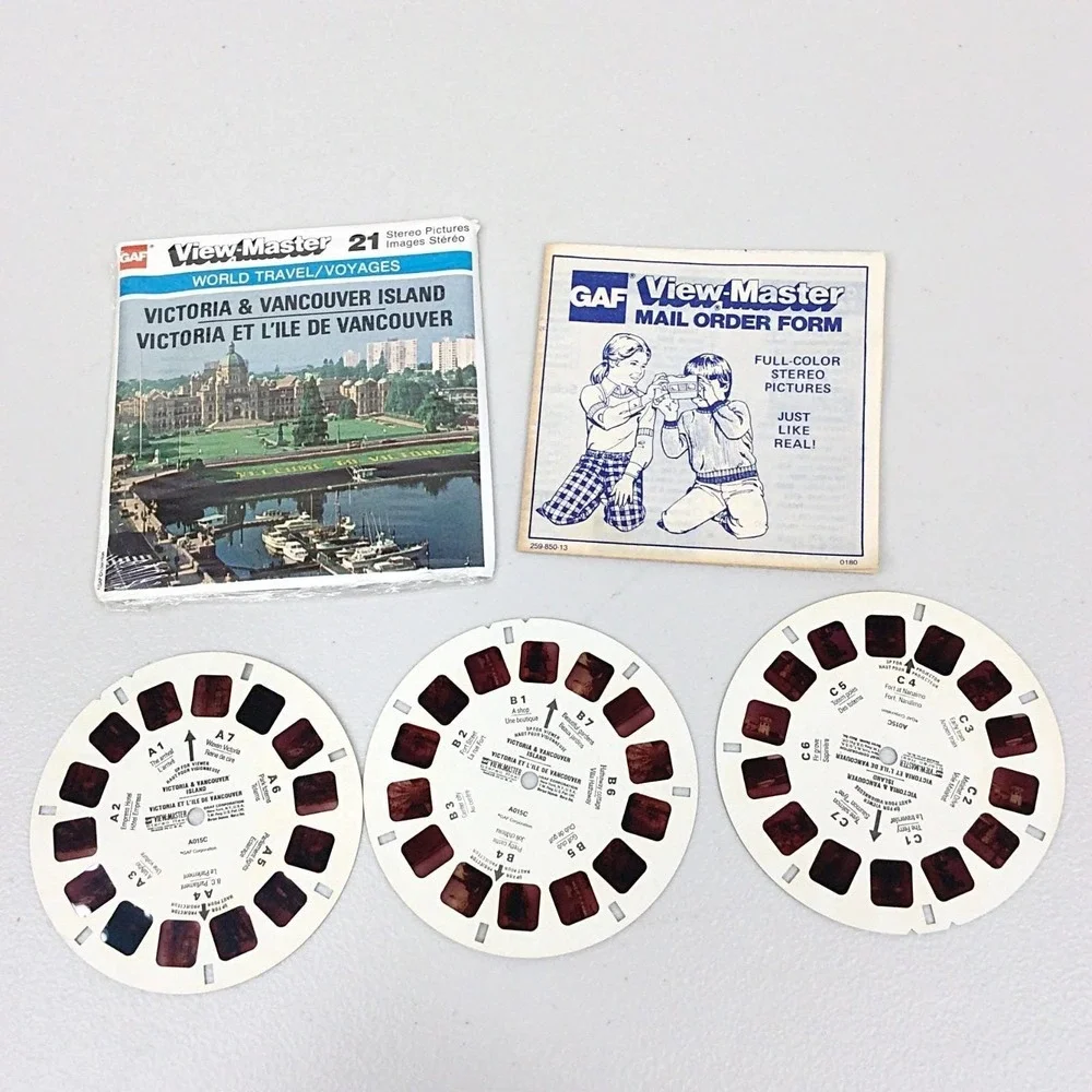 Vintage GAF View Master Canada Victoria Vancouver Island 3 Reel Set A015C Travel